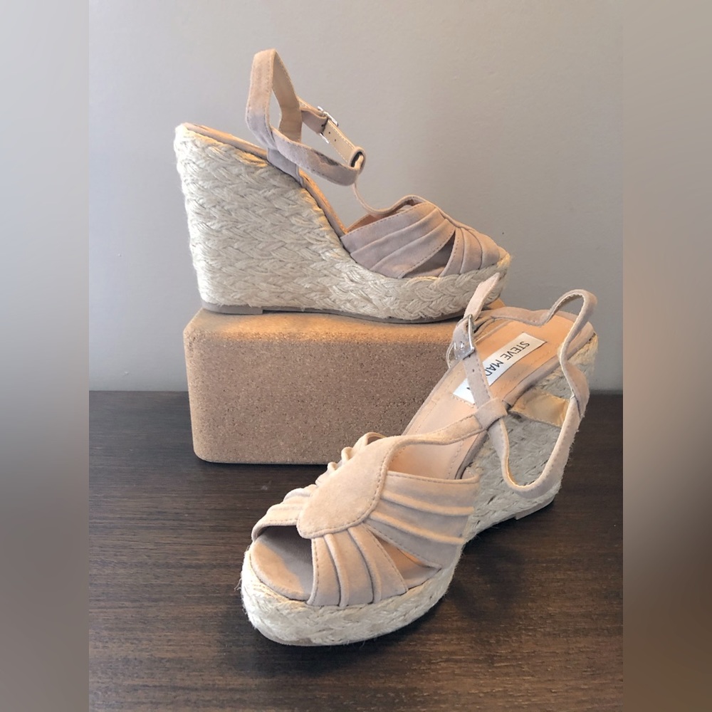 Platform wedge t-strap sandal